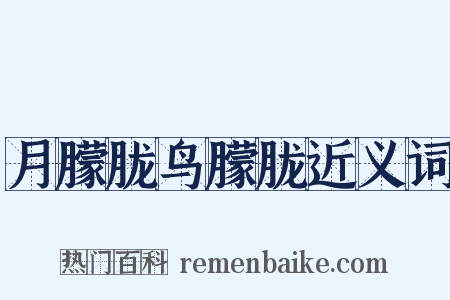 月朦胧鸟朦胧近义词是什么意思的图片